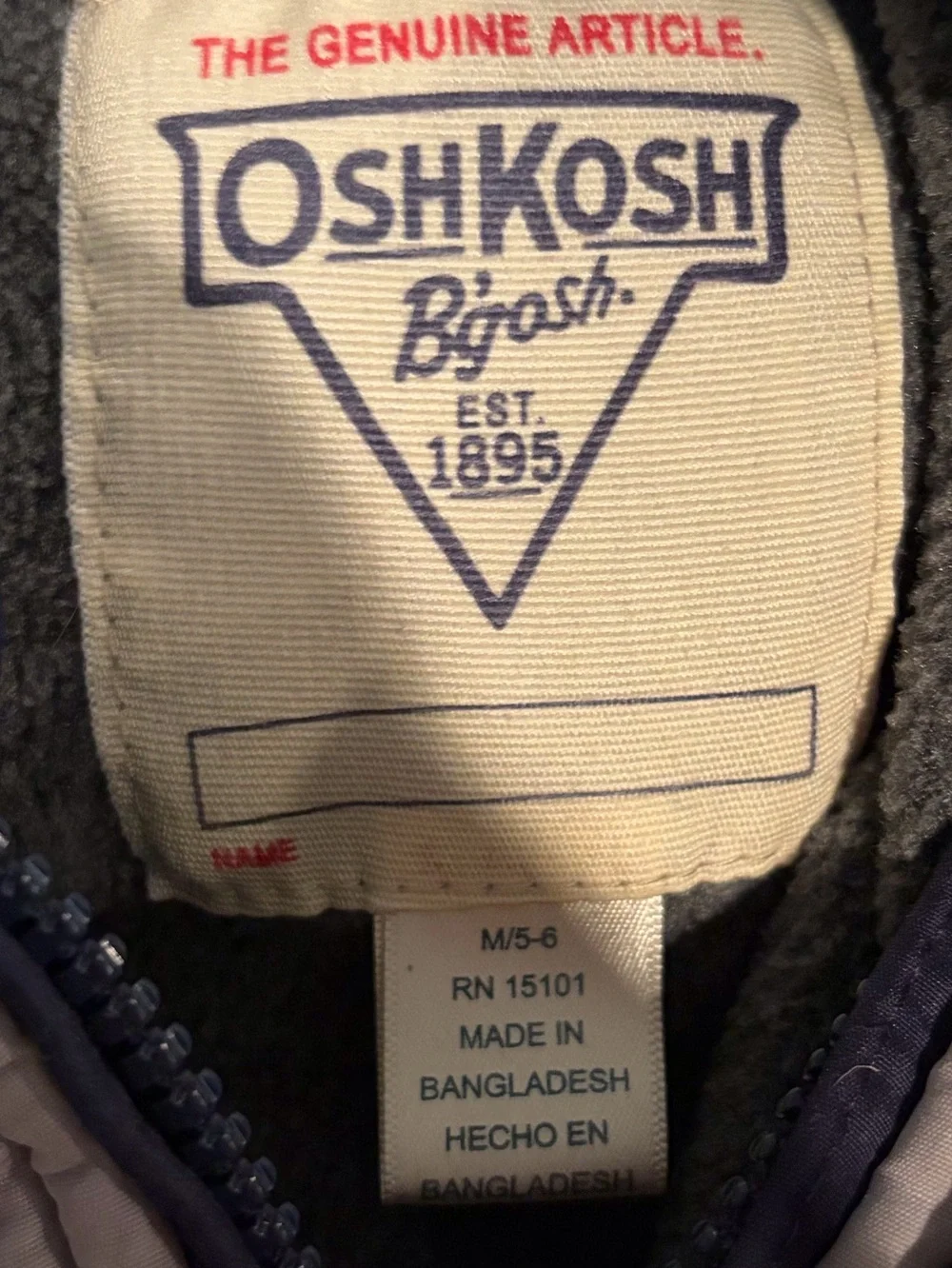 Kids oshkosh bgosh coat size m